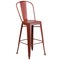 Flash Furniture Distressed Red Metal Stool, Material: Rubber ET-3534-30-RD-GG - alternate 5