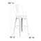 Flash Furniture Distressed White Metal Stool, Seat Height Range: 30" ET-3534-30-WH-GG - alternate 2