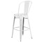 Flash Furniture Distressed White Metal Stool, Seat Height Range: 30" ET-3534-30-WH-GG - alternate 4