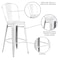 Flash Furniture Distressed White Metal Stool, Seat Height Range: 30" ET-3534-30-WH-GG - alternate 3