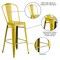 Flash Furniture Distressed Yellow Metal Stool, Seat Height Range: 30" ET-3534-30-YL-GG - alternate 2