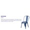 Flash Furniture Contemporary Stackable Chair, Blue Back, 17-3/4 in W 20" L 33-1/2" H ET-3534-AB-GG - alternate 4