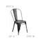 Flash Furniture Contemporary Stackable Chair, Black Back, 17-3/4 in W 20" L 33-1/2" H ET-3534-BK-GG - alternate 6