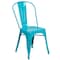 Flash Furniture Contemporary Stackable Chair, Blue Back, 17-3/4 in W 20" L 33-1/2" H ET-3534-CB-GG - alternate 6