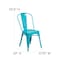 Flash Furniture Contemporary Stackable Chair, Blue Back, 17-3/4 in W 20" L 33-1/2" H ET-3534-CB-GG - alternate 3
