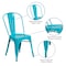Flash Furniture Contemporary Stackable Chair, Blue Back, 17-3/4 in W 20" L 33-1/2" H ET-3534-CB-GG - alternate 2