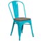 Flash Furniture Metal Chair, Crystal Teal-Blue ET-3534-CB-WD-GG - alternate 5