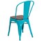 Flash Furniture Metal Chair, Crystal Teal-Blue ET-3534-CB-WD-GG - alternate 4