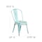 Flash Furniture Contemporary Stackable Chair, Blue Back, 17-3/4 in W 20" L 33-1/2" H ET-3534-DB-GG - alternate 2