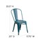 Flash Furniture Contemporary Stackable Chair, Blue Back, 17-3/4 in W 20" L 33-1/2" H ET-3534-KB-GG - alternate 4