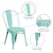 Flash Furniture Contemporary Stackable Chair, 17-3/4 in W 20" L 33-1/2" H ET-3534-MINT-GG - alternate 8
