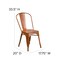 Flash Furniture Contemporary Stackable Chair, 17-3/4 in W 20" L 33-1/2" H ET-3534-OR-GG - alternate 3