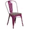 Flash Furniture Metal Chair, Purple ET-3534-PUR-WD-GG - alternate 3