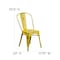 Flash Furniture Contemporary Stackable Chair, 17-3/4 in W 20" L 33-1/2" H ET-3534-YL-GG - alternate 6