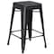 Flash Furniture 24" High Backless Black Metal Counter Height Stool ET-BT3503-24-BK-GG - alternate 2