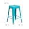 Flash Furniture 24" High Backless Teal-Blue Counter Height Stool ET-BT3503-24-CB-GG - alternate 2