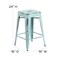 Flash Furniture 24" High Backless Green-Blue Counter Height Stool ET-BT3503-24-DB-GG - alternate 5