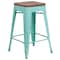 Flash Furniture No Back Metal Stool, 24", Mint ET-BT3503-24-MINT-WD-GG - alternate 2