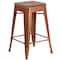 Flash Furniture No Back Metal Stool, 24", Copper ET-BT3503-24-POC-WD-GG - alternate 2