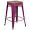 Flash Furniture No Back Metal Stool, 24", Purple ET-BT3503-24-PUR-WD-GG - alternate 2