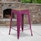 Flash Furniture No Back Metal Stool, 24", Purple ET-BT3503-24-PUR-WD-GG - alternate 1