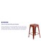 Flash Furniture 24" High Backless Aged Red Counter Height Stool ET-BT3503-24-RD-GG - alternate 4