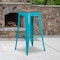 Flash Furniture No Back Metal Stool, 30", Teal ET-BT3503-30-CB-WD-GG - alternate 1