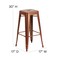 Flash Furniture Kai Commercial Grade 30" High Backless Copper Indoor-Outdoor Barstool ET-BT3503-30-POC-GG - alternate 2