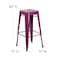 Flash Furniture Kai Commercial Grade 30" High Backless Purple Indoor-Outdoor Barstool ET-BT3503-30-PUR-GG - alternate 3