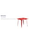 Flash Furniture Red Metal Table, 31.5SQ ET-CT002-1-RED-GG - alternate 3