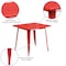 Flash Furniture Red Metal Table, 31.5SQ ET-CT002-1-RED-GG - alternate 5