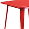 Flash Furniture Red Metal Table, 31.5SQ ET-CT002-1-RED-GG - alternate 7