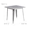 Flash Furniture Silver Metal Table, 31.5SQ ET-CT002-1-SIL-GG - alternate 3