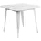 Flash Furniture White Metal Table, 31.5SQ ET-CT002-1-WH-GG - alternate 6