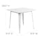 Flash Furniture White Metal Table, 31.5SQ ET-CT002-1-WH-GG - alternate 4