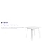 Flash Furniture White Metal Table, 31.5SQ ET-CT002-1-WH-GG - alternate 3