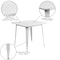 Flash Furniture White Metal Table, 31.5SQ ET-CT002-1-WH-GG - alternate 5