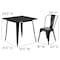 Flash Furniture Square 31.5" W, 31.5" L, 29.5" H, Metal, Black ET-CT002-4-30-BK-GG - alternate 6