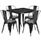 Flash Furniture Square 31.5" W, 31.5" L, 29.5" H, Metal, Black ET-CT002-4-30-BK-GG - alternate 4