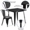 Flash Furniture Square 31.5" W, 31.5" L, 29.5" H, Metal, Black ET-CT002-4-30-BK-GG - alternate 7