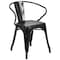 Flash Furniture Square Black Metal Table Set, 31.5SQ, 31.5" W, 31.5" L, 29.5" H, Metal, Black ET-CT002-4-70-BK-GG - alternate 5