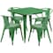 Flash Furniture Square 31.5" W, 31.5" L, 29.5" H, Metal, Green ET-CT002-4-70-GN-GG - alternate 4