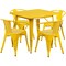 Flash Furniture Square 31.5" W, 31.5" L, 29.5" H, Metal, Yellow ET-CT002-4-70-YL-GG - alternate 3