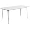 Flash Furniture Rectangle 31.5" W, 63" L, 29.5" H, Metal, White ET-CT005-4-30-WH-GG - alternate 4