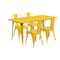 Flash Furniture Rectangle 31.5" W, 63" L, 29.5" H, Metal, Yellow ET-CT005-4-30-YL-GG - alternate 2