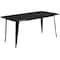 Flash Furniture Rectangle 31.5" W, 63" L, 29.5" H, Metal, Black ET-CT005-4-70-BK-GG - alternate 4