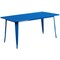 Flash Furniture Rectangle 31.5" W, 63" L, 29.5" H, Metal, Blue ET-CT005-4-70-BL-GG - alternate 3