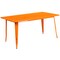 Flash Furniture Rectangle 31.5" W, 63" L, 29.5" H, Metal, Orange ET-CT005-4-70-OR-GG - alternate 2