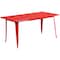 Flash Furniture Rectangle 31.5" W, 63" L, 29.5" H, Metal, Red ET-CT005-4-70-RED-GG - alternate 2