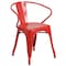 Flash Furniture Rectangle 31.5" W, 63" L, 29.5" H, Metal, Red ET-CT005-4-70-RED-GG - alternate 5